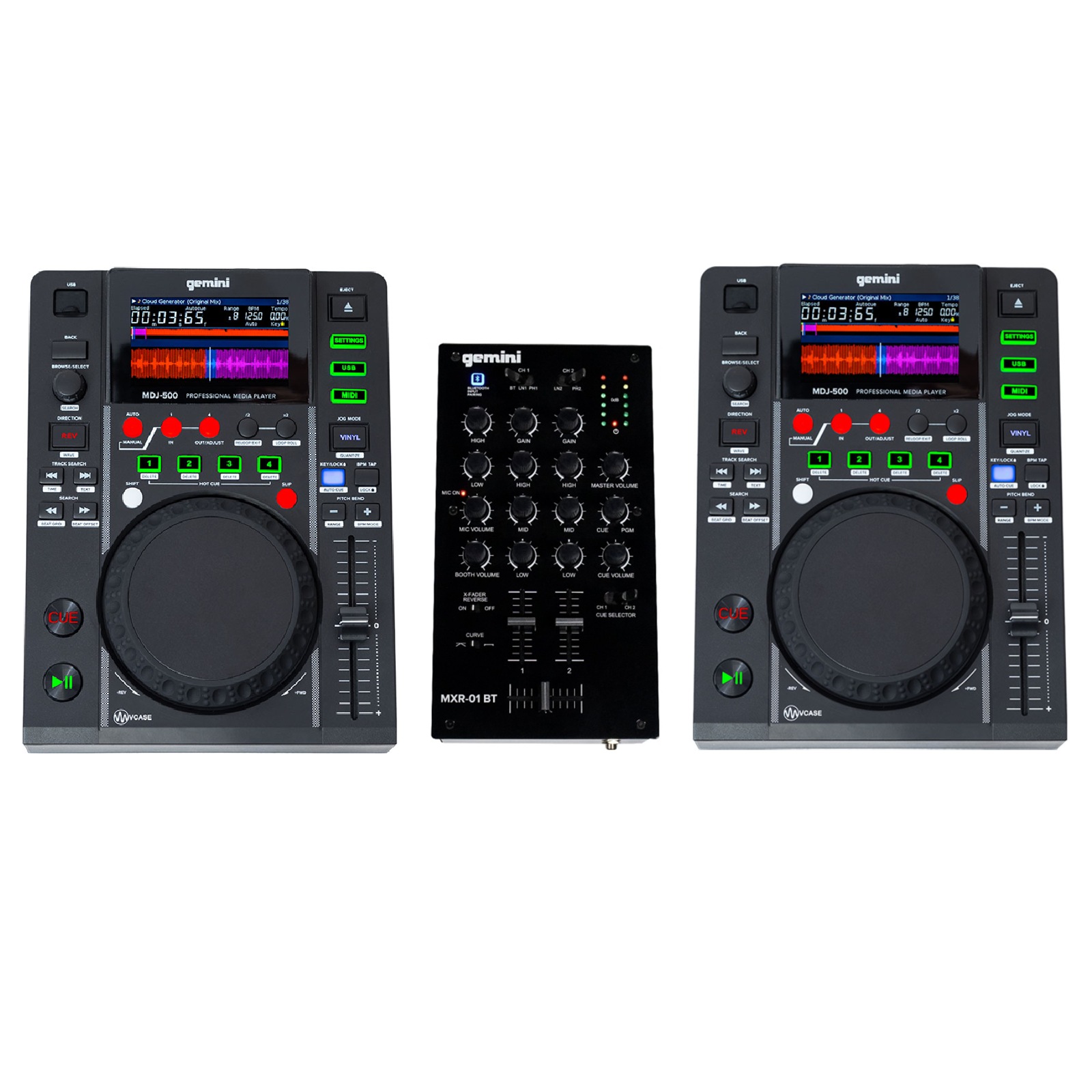 GEMINI PACK REGIE DJ DIGITAL : MDJ-500 + MXR01BT