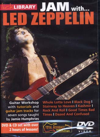 ROADROCK INTERNATIONAL TUITION BOOK DVD - LICK LIBRARY JAM WITH LED ZEPPELIN DVD + CD