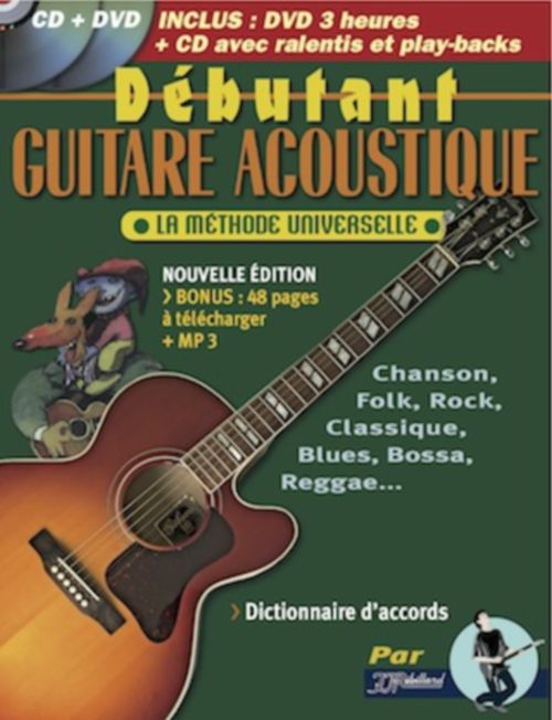 JJREBILLARD REBILLARD - DEBUTANT GUITARE ACOUSTIQUE + CD ET DVD