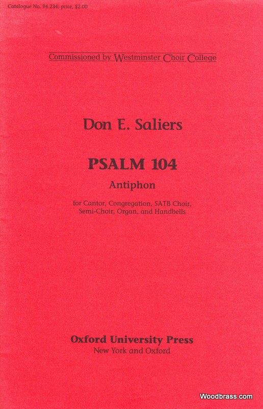 OXFORD UNIVERSITY PRESS SALIERS DON E. - PSALM 104 - ANTIPHON