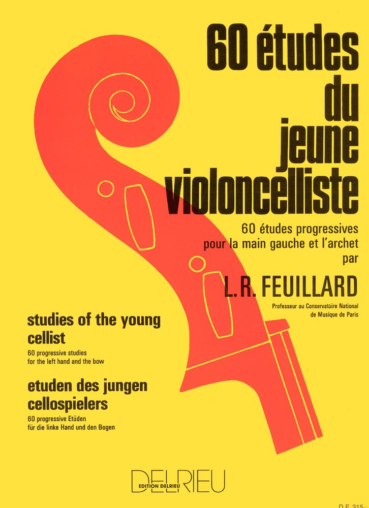 EDITION DELRIEU FEUILLARD LOUIS R. - ETUDES DU JEUNE VIOLONCELLISTE (60)
