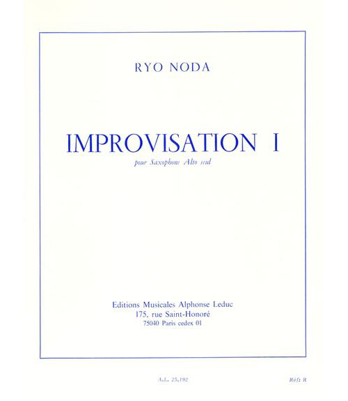 LEDUC NODA RYO - IMPROVISATION 1 - SAXOPHONE ALTO SEUL