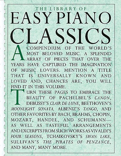 MUSIC SALES THE LIBRARY OF EASY PIANO CLASSICS PF B00K - PIANO SOLO