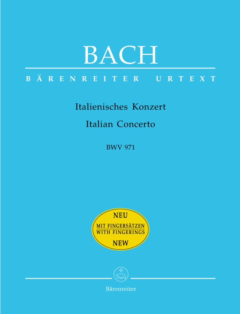 BARENREITER BACH J.S. - ITALIAN CONCERTO BWV 971