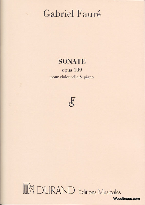 DURAND FAURE G. - SONATE N 1 OPUS 109 - VIOLONCELLE ET PIANO