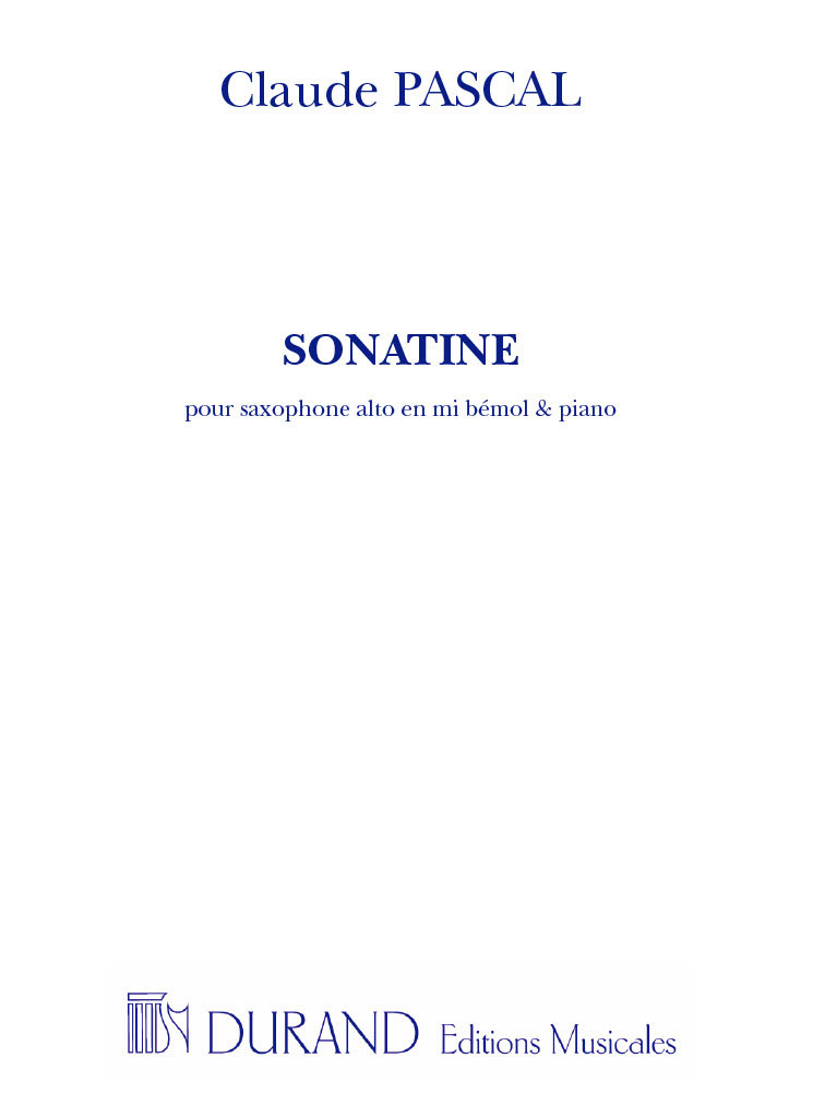 DURAND PASCAL - SONATINE - SAXOPHONE ET PIANO