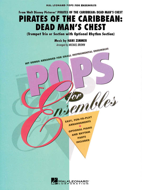 HAL LEONARD POPS FOR ENSEMBLES - PIRATES OF THE CARIBBEAN (DEAD MAN'S CHEST) - TRIO DE TROMPETTES 