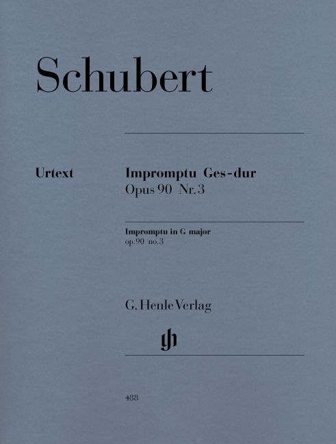 HENLE VERLAG SCHUBERT F. - IMPROMPTU G FLAT MAJOR OP. 90,3 D 899