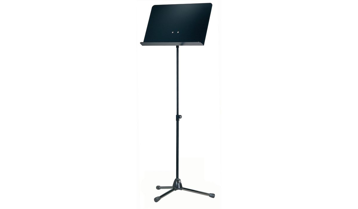 K&M 11818-000-55 ORCHESTRA MUSIC STAND BLACK STAND AND BLACK ALUMINUM DESK