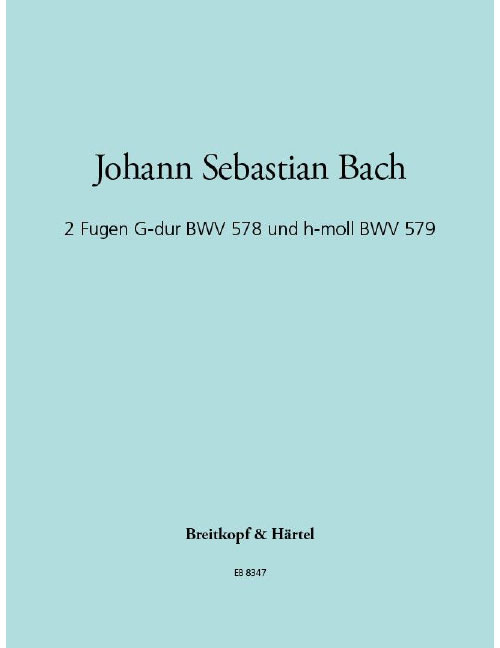 EDITION BREITKOPF BACH JOHANN SEBASTIAN - 2 FUGEN G-,H-MOLL BWV 578,579 - ORGAN