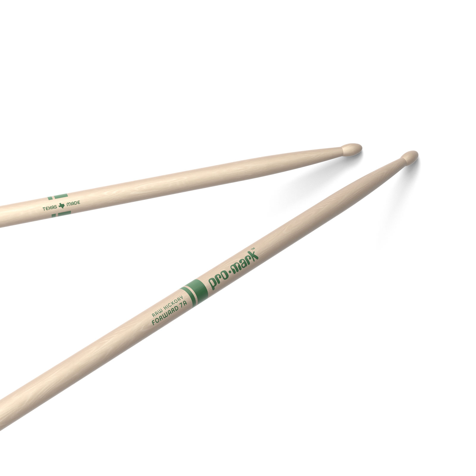 PRO MARK CLASSIC FORWARD 7A RAW HICKORY DRUMSTICK OVAL WOOD TIP