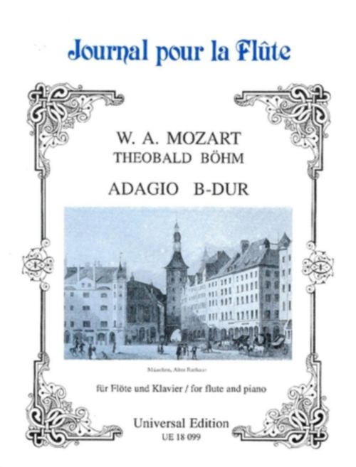 UNIVERSAL EDITION MOZART W.A. - ADAGIO BB MAJ AUS KV 332 BAND 20 - FLUTE AND PIANO