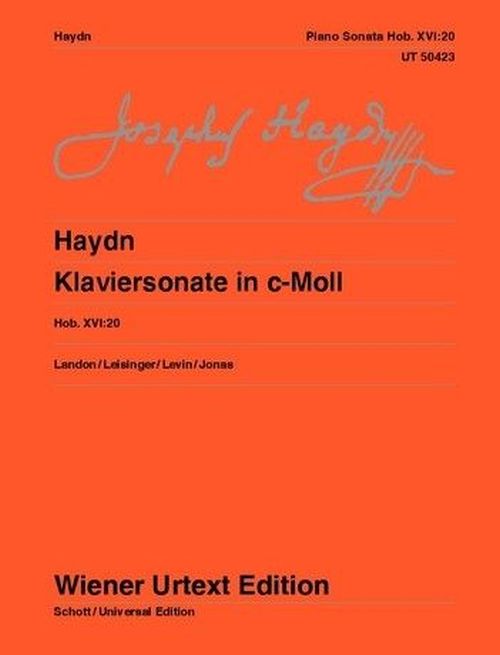UNIVERSAL EDITION HAYDN J. - KLAVIERSONATE IN C-MOLL HOB. XVI:20 - PIANO
