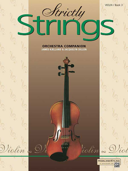 ALFRED PUBLISHING STRICTLY STRINGS BOOK 3 - VIOLIN