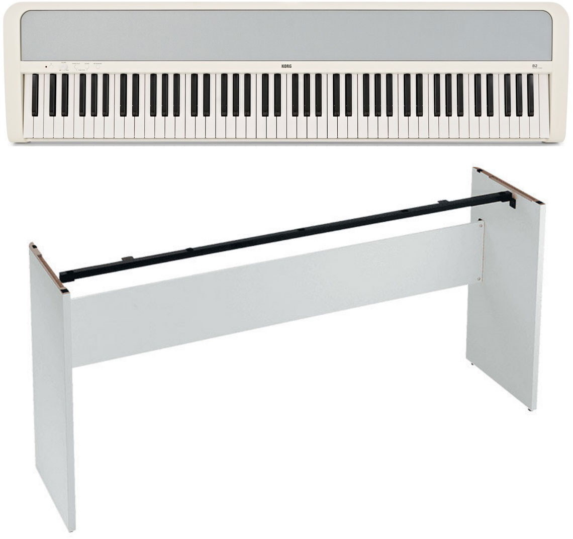 KORG B2 WHITE WITH WOODEN STAND