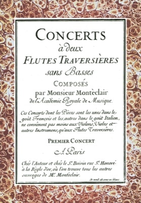 SPES MONTECLAIR M. - CONCERTS A DEUX FLUTES TRAVERSIERES