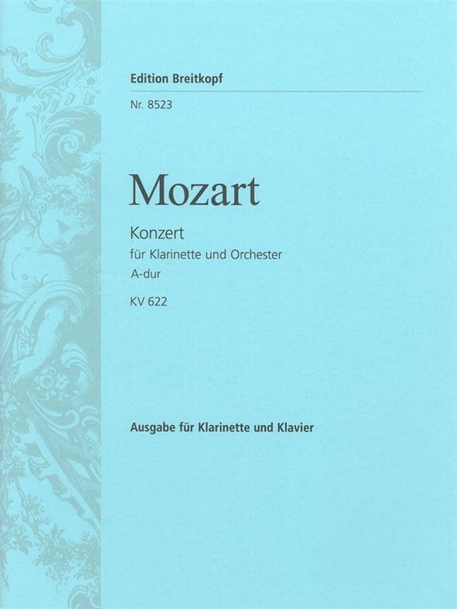 EDITION BREITKOPF MOZART WOLFGANG AMADEUS - KLARINETTENKONZERT A-DUR KV622 - CLARINET, PIANO
