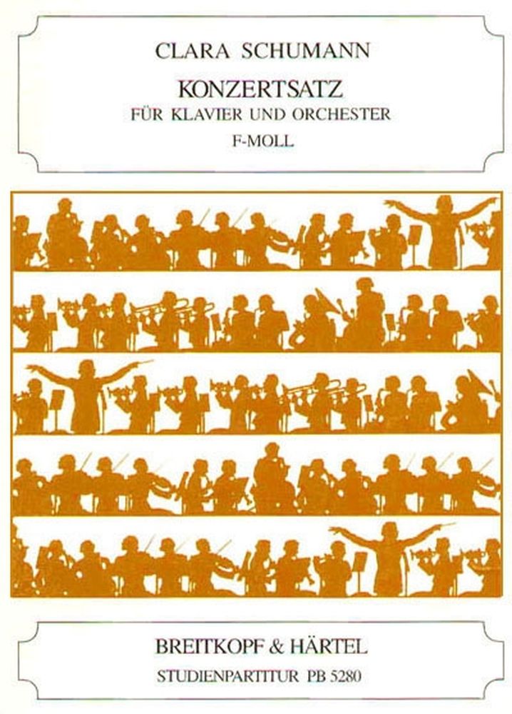 EDITION BREITKOPF SCHUMANN CLARA - KONZERTSATZ F-MOLL - PIANO, ORCHESTRA