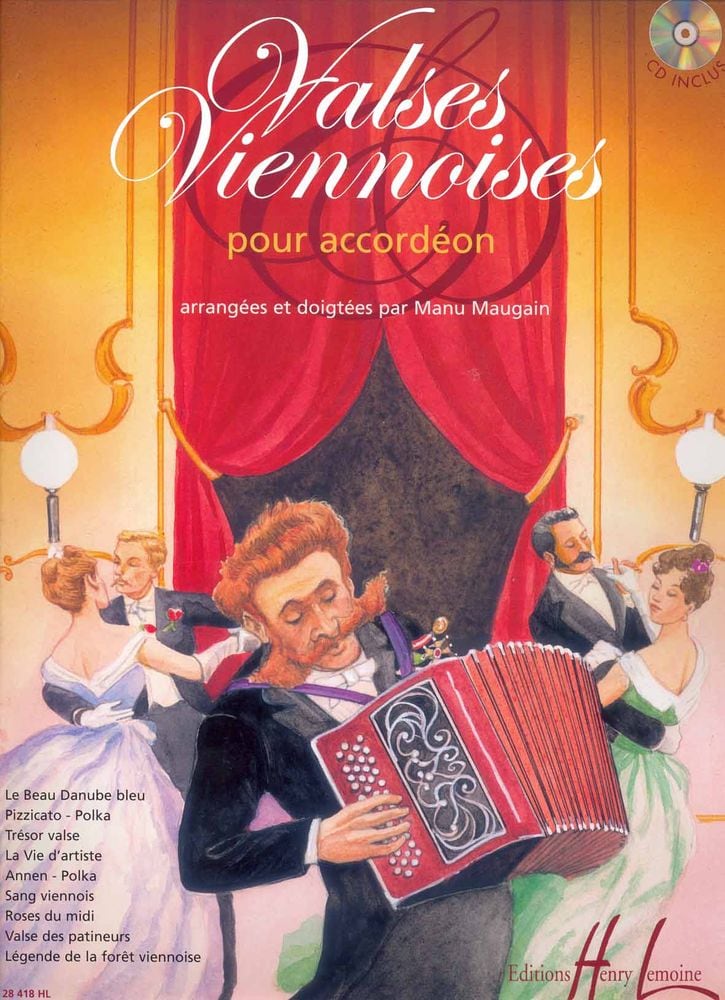 LEMOINE MAUGAIN MANU - VALSES VIENNOISES + CD - ACCORDEON