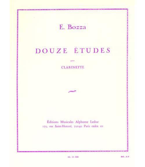 LEDUC BOZZA EUGENE - DOUZE ETUDES POUR CLARINETTE