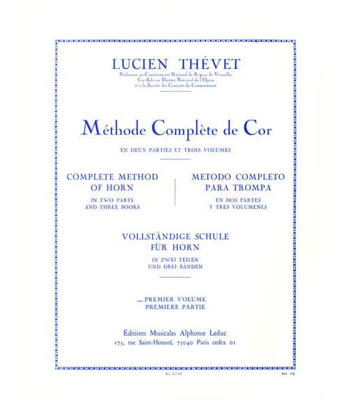 LEDUC THEVET L. - METHODE COMPLETE DE COR VOL.1