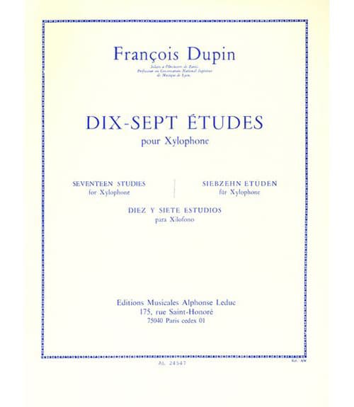 LEDUC DUPIN F. - 17 ETUDES - XYLOPHONE
