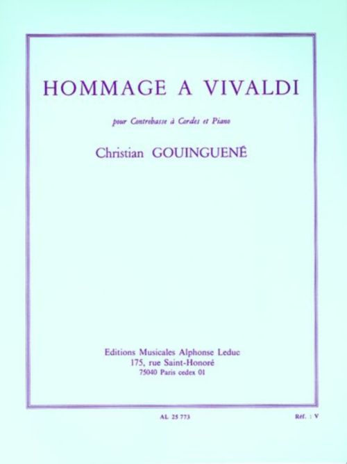 LEDUC GOUINGUENE CHRISTIAN - HOMMAGE A VIVALDI - CONTREBASSE & PIANO