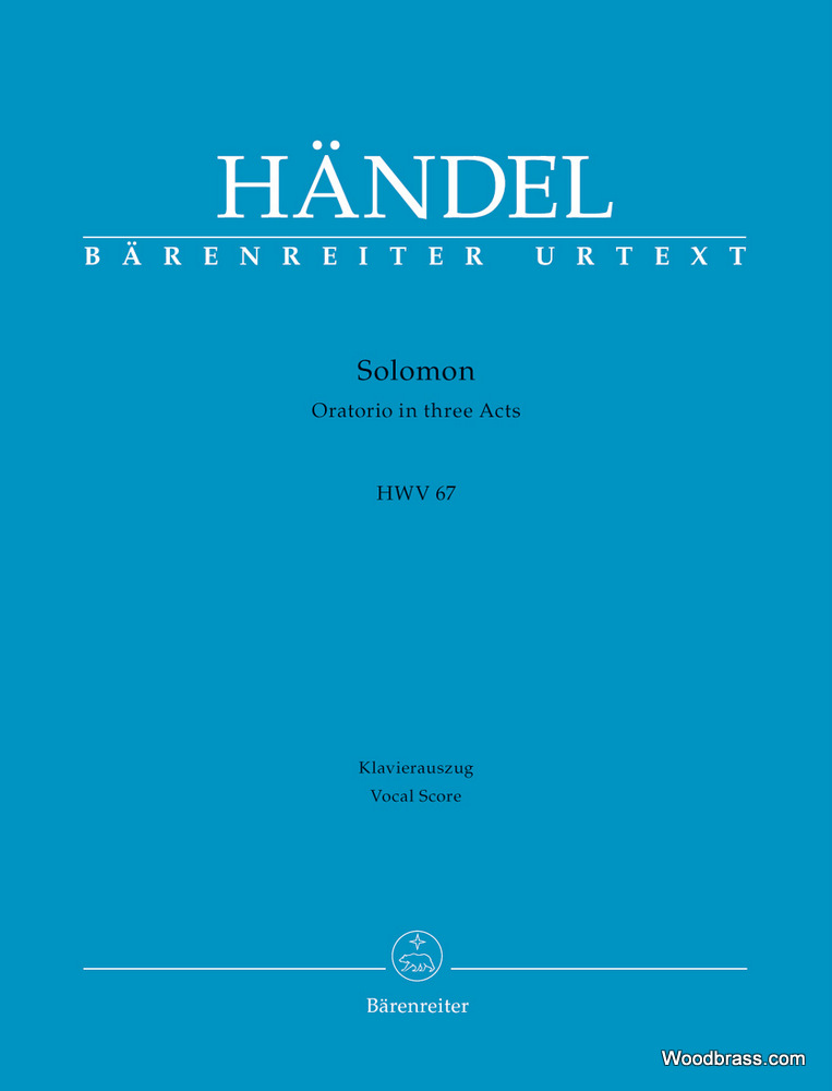 BARENREITER HANDEL - SOLOMON HWV 67 - VOCAL SCORE 