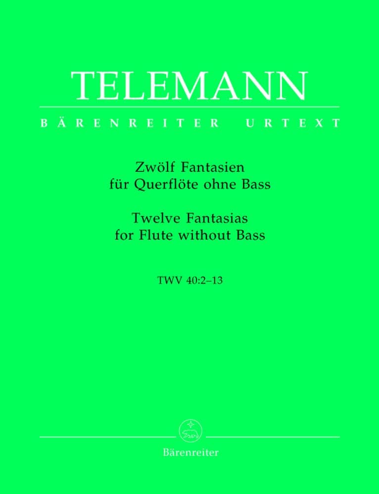 BARENREITER TELEMANN G.P. - TWELVE FANTASIAS FOR FLUTE WITHOUT BASS TWV 40:1-12 - FLUTE