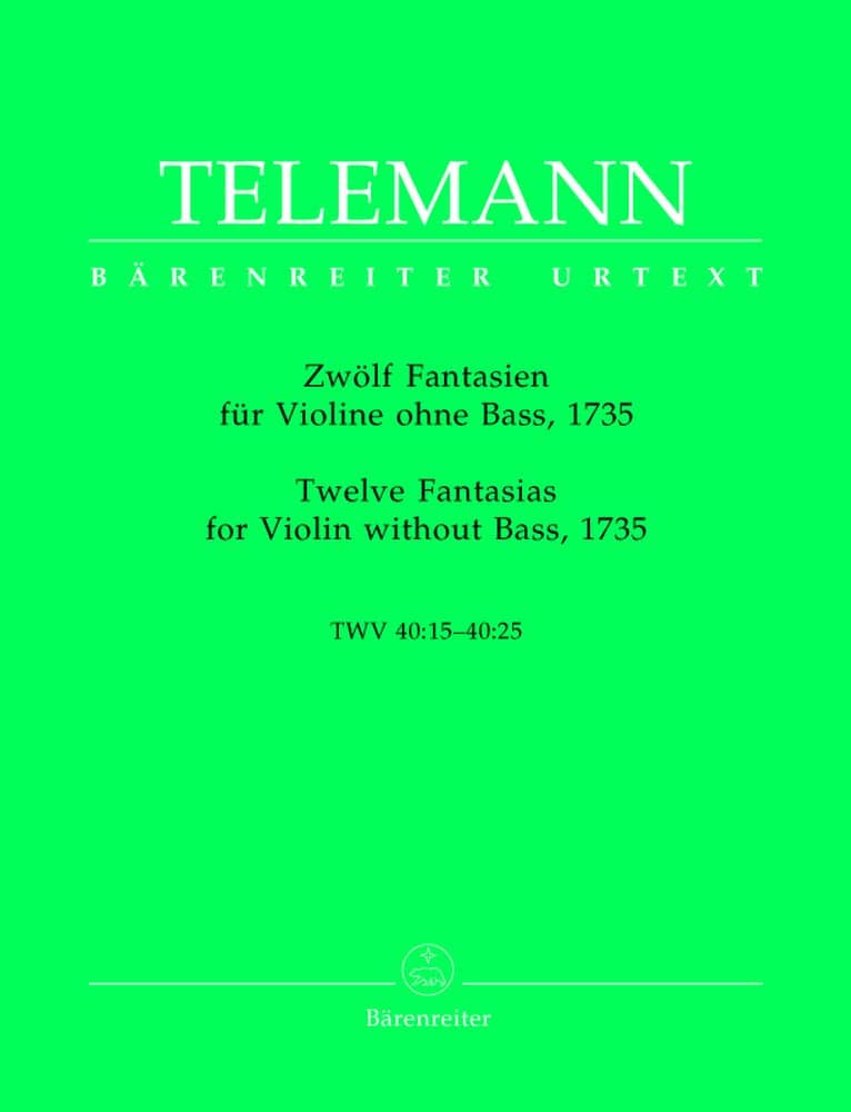 BARENREITER TELEMANN G.P. - 12 FANTAISIAS TWV 40:14, 40:25 - VIOLIN