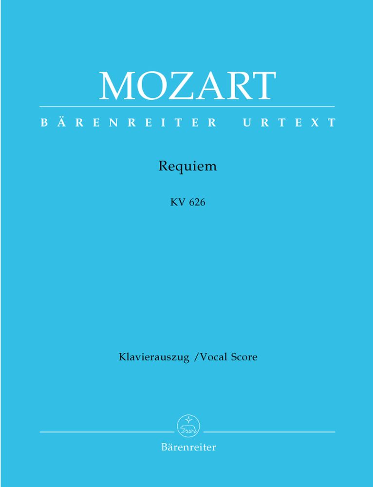 BARENREITER MOZART W.A. - REQUIEM, KV 626 - VOCAL SCORE