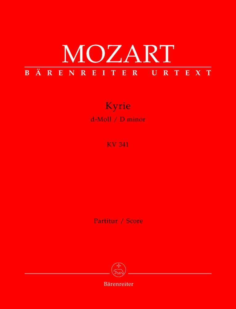 BARENREITER MOZART W.A. - KYRIE IN D MINOR KV 341 - SCORE