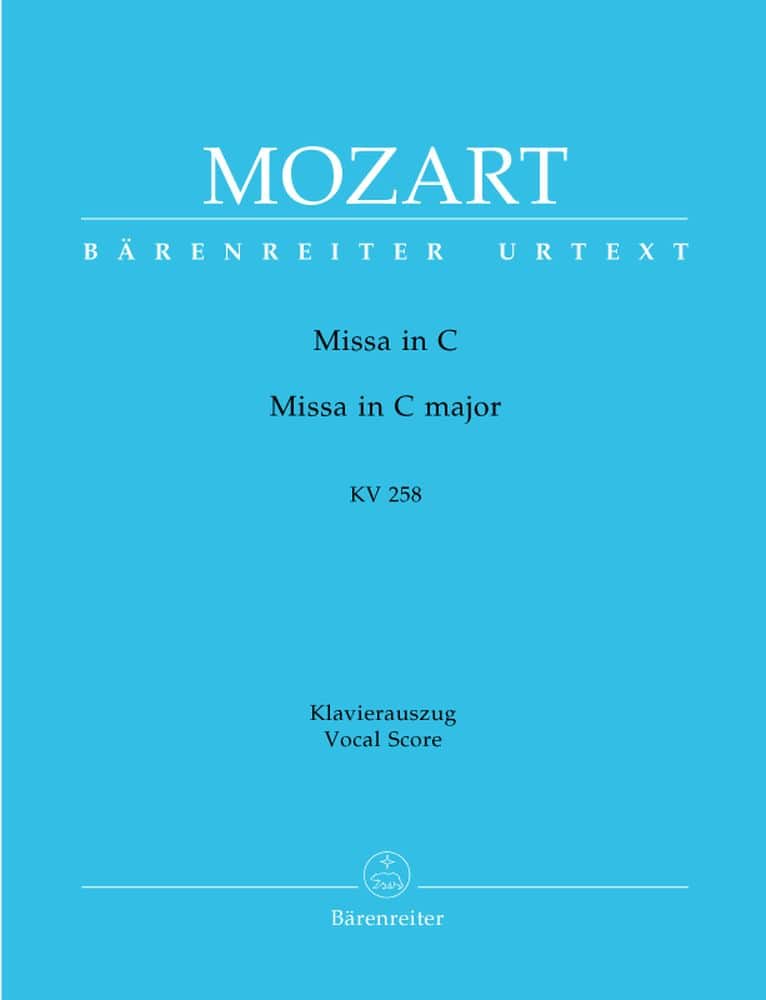BARENREITER MOZART W.A. - MESSE EN DO MAJEUR KV 258 - VOCAL SCORE