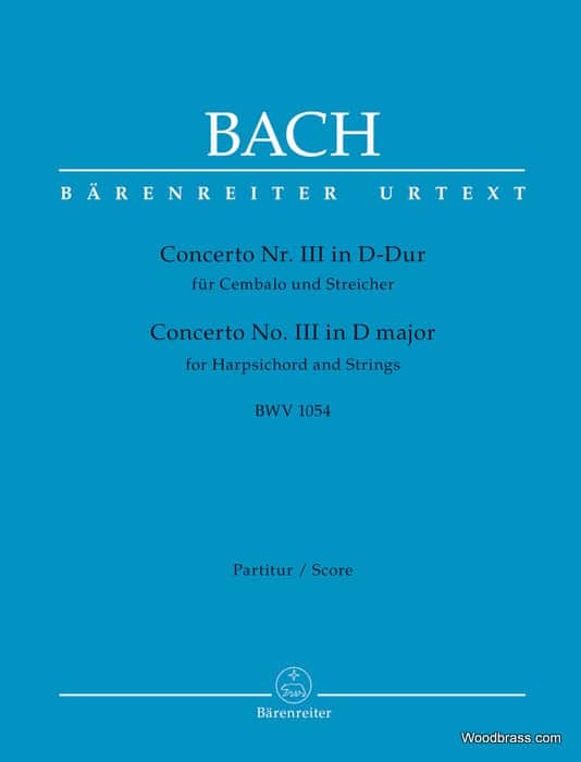 BARENREITER BACH J.S. - CONCERTO N°2 IN E-DUR BWV 1053 - SCORE