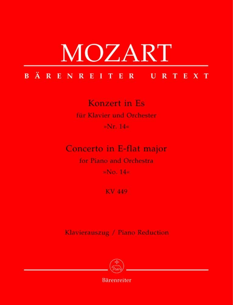 BARENREITER MOZART W.A. - CONCERTO FOR PIANO AND ORCHESTRA N°14 IN E-FLAT MAJOR KV 449 - PIANO