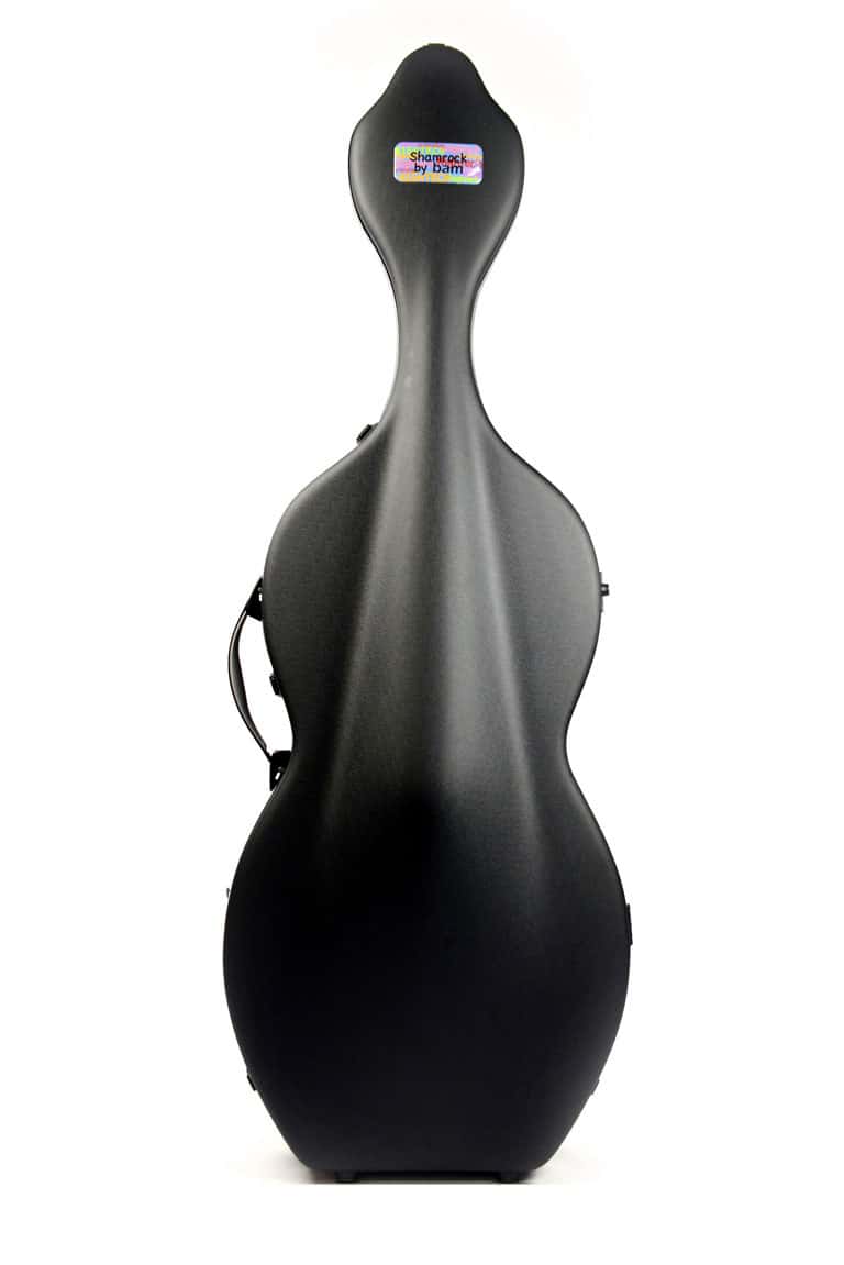 BAM SHAMROCK HIGHTECH CELLO CASE WITH WHEELS - BLACK TEXTURED