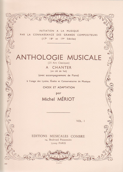 COMBRE MERIOT MICHEL - ANTHOLOGIE MUSICALE VOL.1