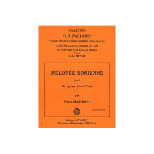 COMBRE DESPORTES YVONNE - MELOPEE DORIENNE - SAXOPHONE ET PIANO