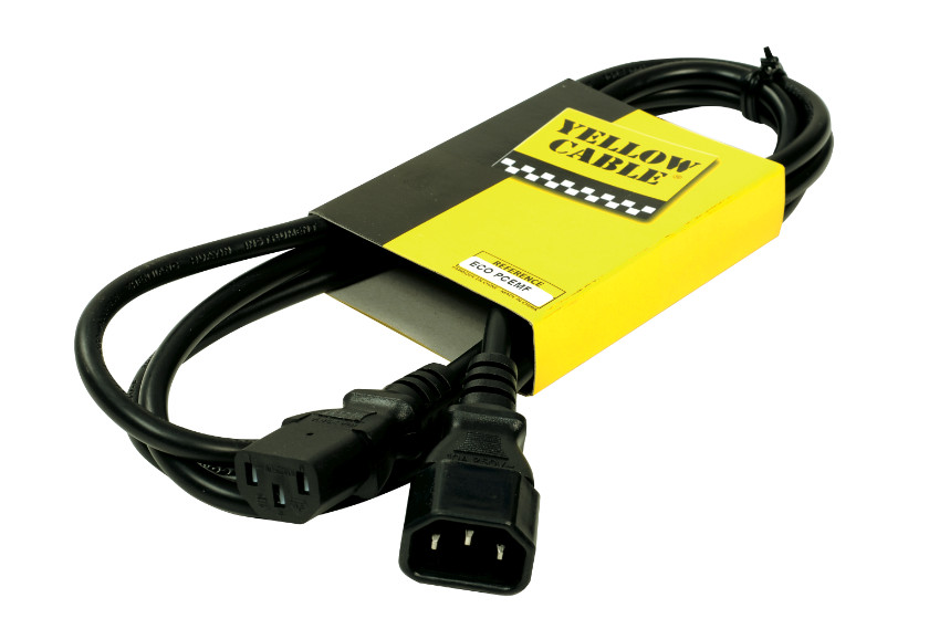 YELLOW CABLE PCEMF GROUNDED EXTENSION POWER CORD