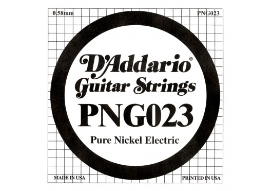 D'ADDARIO AND CO PNG023 PURE NICKEL ELECTRIC GUITAR SINGLE STRING .023