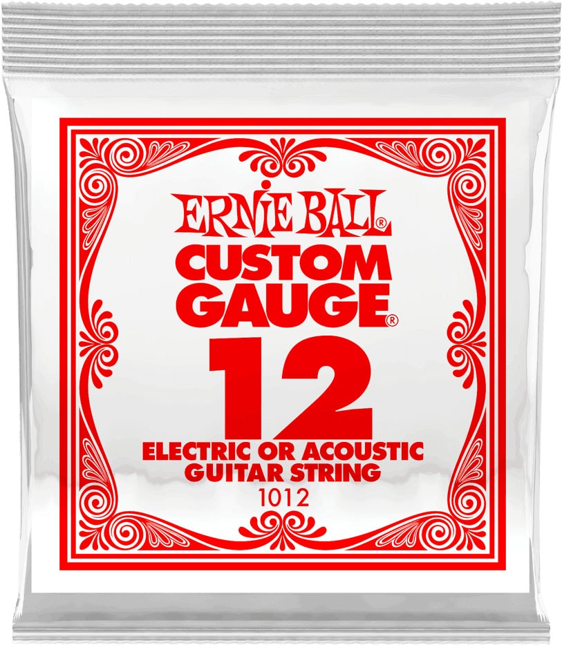 ERNIE BALL .012 PLAIN STEEL ELECTRIC OR ACOUSTIC GUITAR STINGS