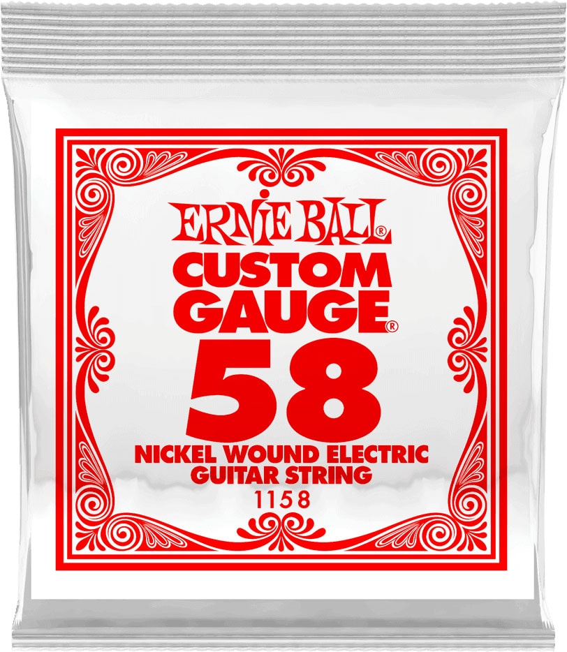 ERNIE BALL .058 NICKEL WOUND ELECTRIC GUITAR STRINGS