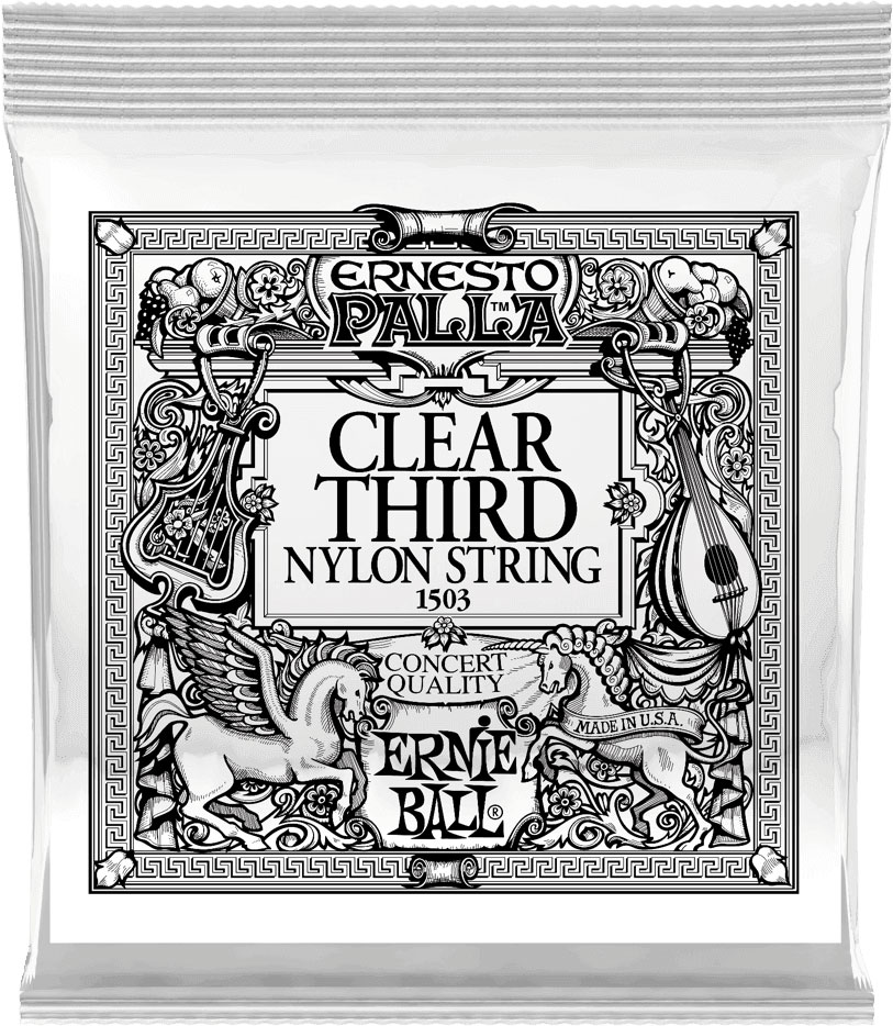 ERNIE BALL CLEAR 3RD ERNESTO PALLA NYLON CLASSICAL GUITAR STRINGS