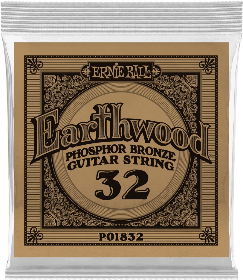 ERNIE BALL .032 EARTHWOOD PHOSPHOR BRONZE ACOUSTIC GUITAR STRINGS