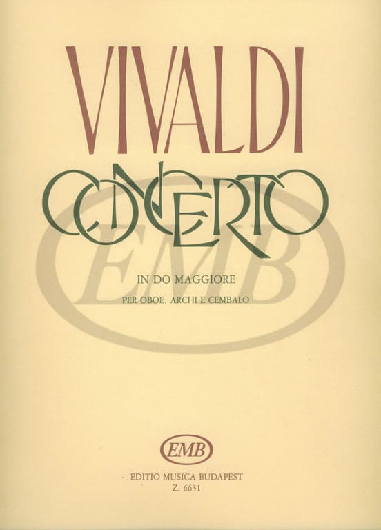 EMB (EDITIO MUSICA BUDAPEST) VIVALDI A. - CONCERTO IN DO MAGGIORE - OBOE, PIANO