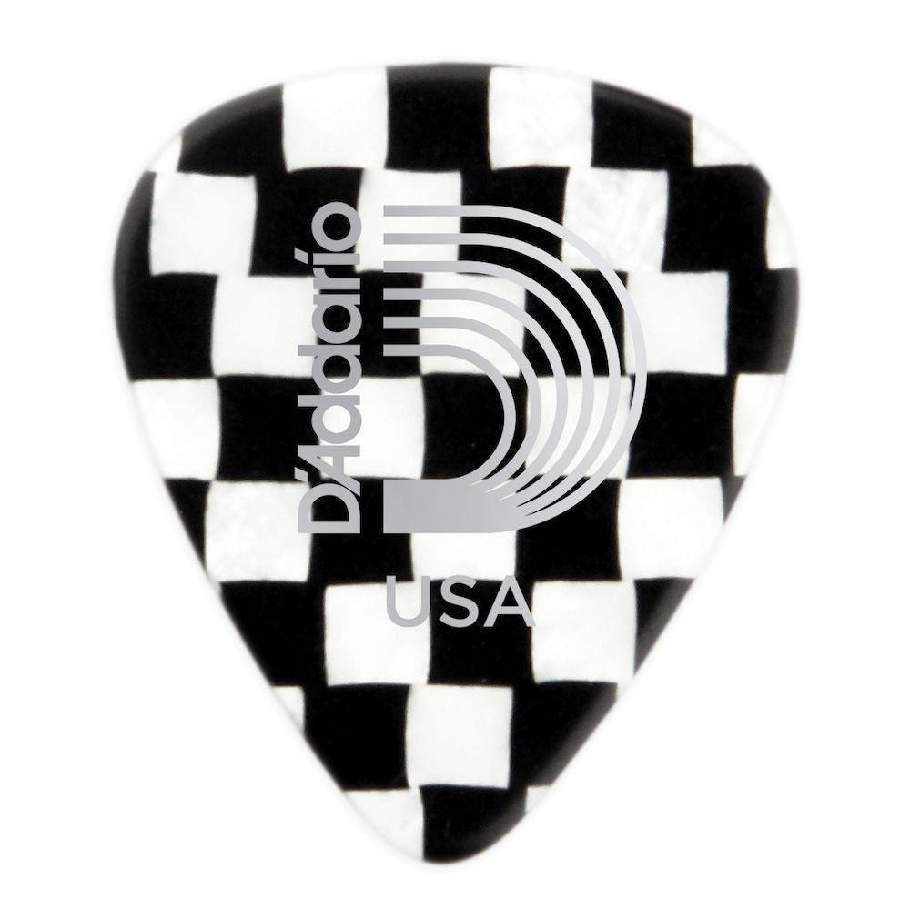 D'ADDARIO AND CO ULTRA-THICK CELLULOID MEDIATORS CHECKERBOARD PATTERN