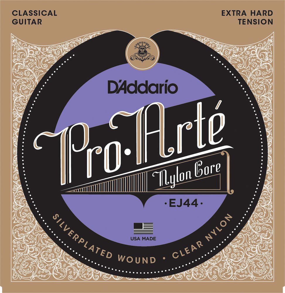 D'ADDARIO AND CO EJ44 PRO-ARTE NYLON CLASSICAL GUITAR STRINGS EXTRA HARD TENSION