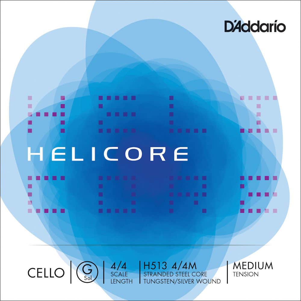 D'ADDARIO AND CO 4/4 HELICORE CELLO SINGLE G STRING SCALE MEDIUM TENSION