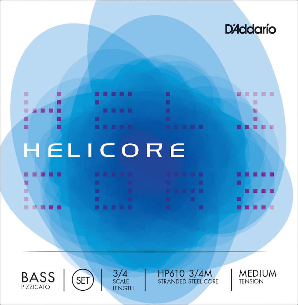 D'ADDARIO AND CO 3/4 HELICORE PIZZICATO SET 3-4 MEDIUM