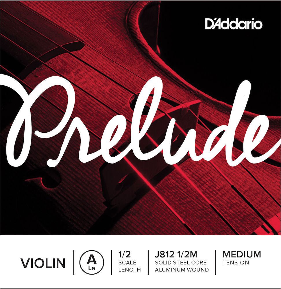 D'ADDARIO AND CO SINGLE STRING (A) FOR VIOLIN PRELUDE NECK 1/2 TENSION MEDIUM